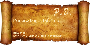 Peresztegi Dóra névjegykártya